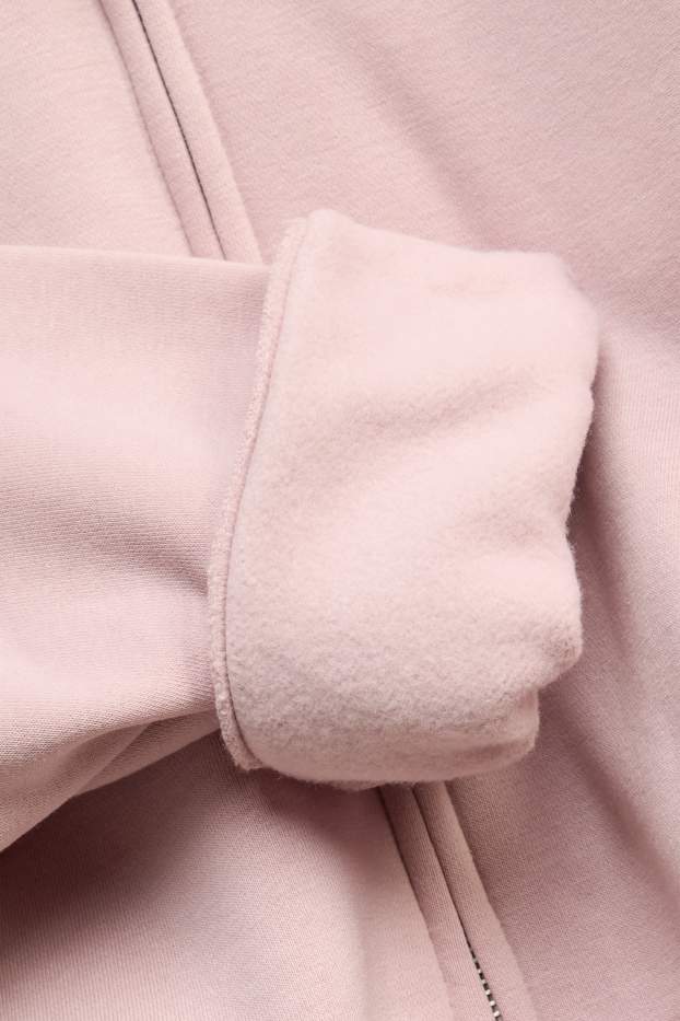 Dona - Dessuadora oberta amb caputxa - rosa pastel