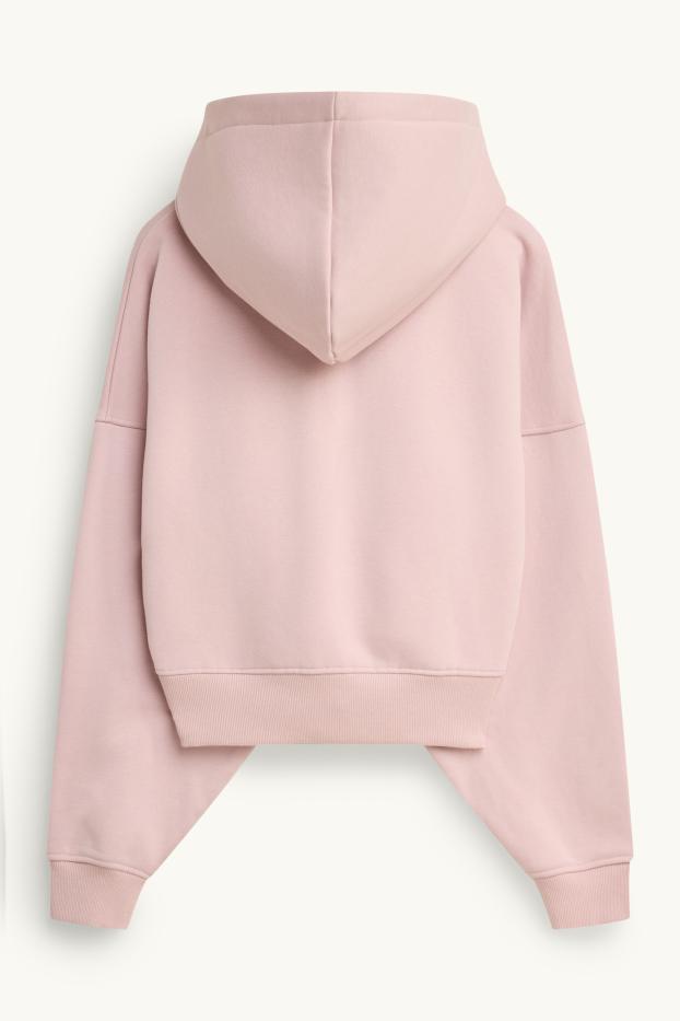 Dona - Dessuadora oberta amb caputxa - rosa pastel