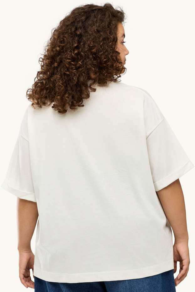 Damen - T-Shirt - Relaxed Fit - weiss