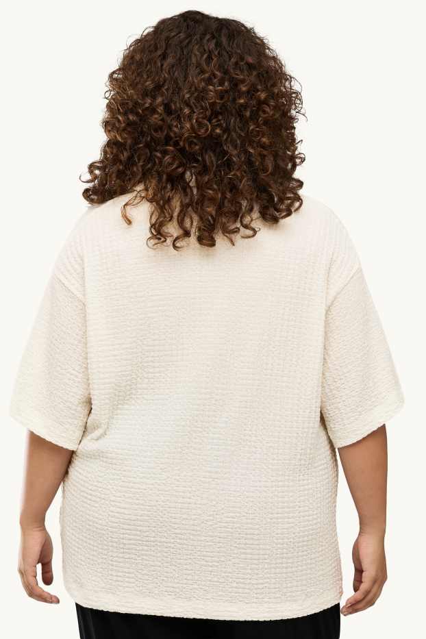 Dames - Poloshirt - regular fit - crème wit