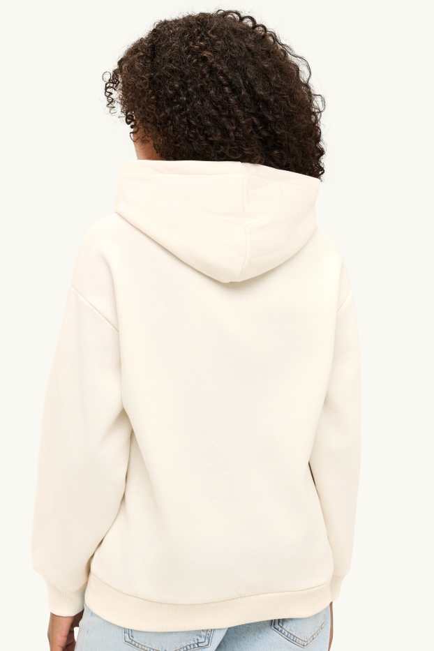 Kinder Mädchen - Hoodie - Glanz-Effekt - cremefarben