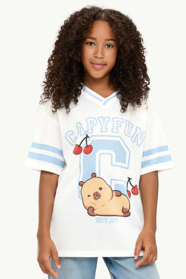 Enfants filles - CapyFun - T-shirt - blanc / bleu clair