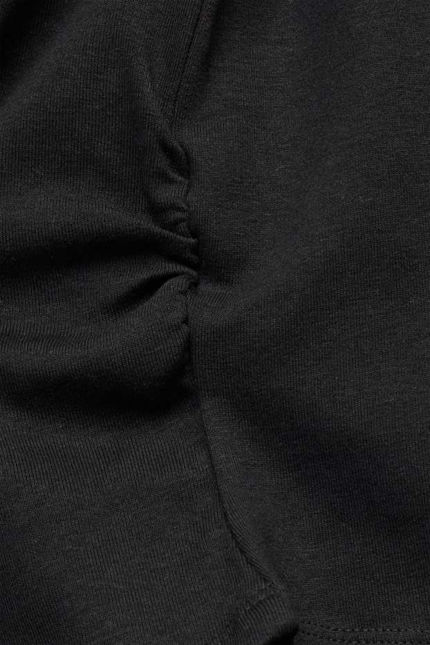 Damen - Langarmshirt - Slim Fit - schwarz
