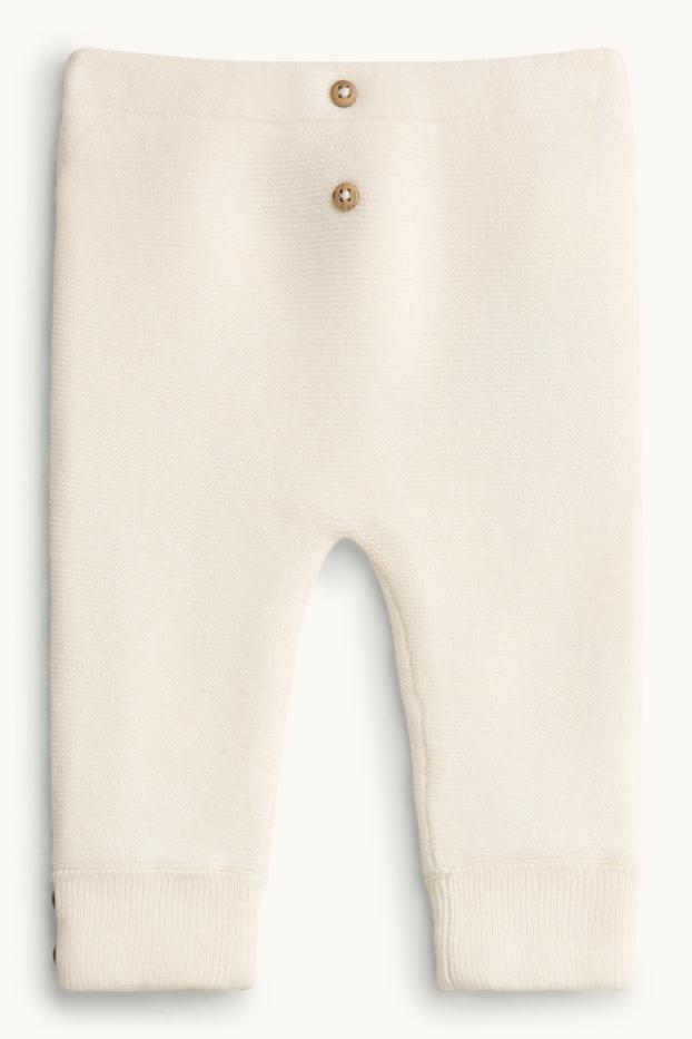 Unisexe - Leggings chauds pour bébé - blanc crème