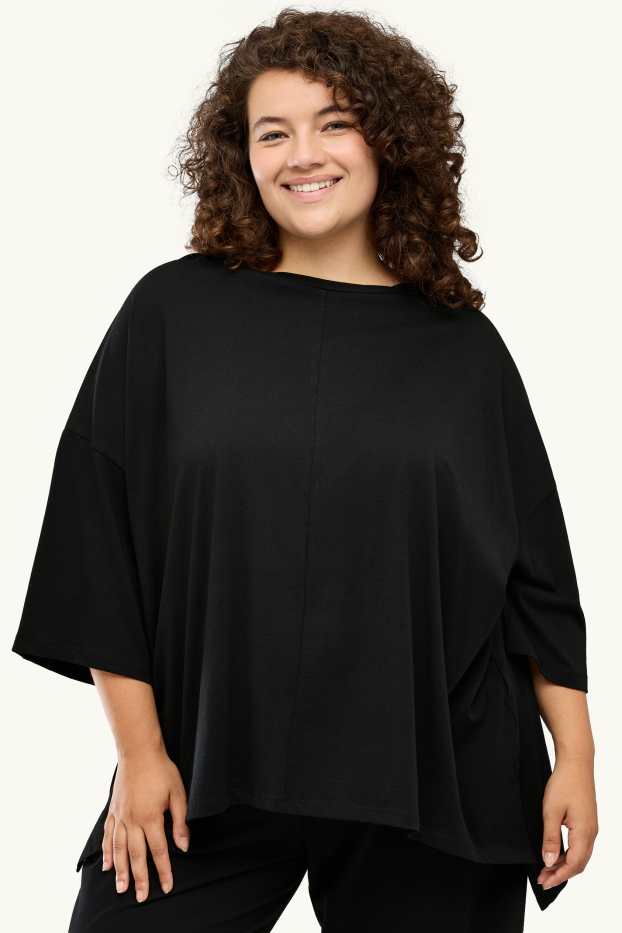 Dámské - Tričko - regular fit - černá