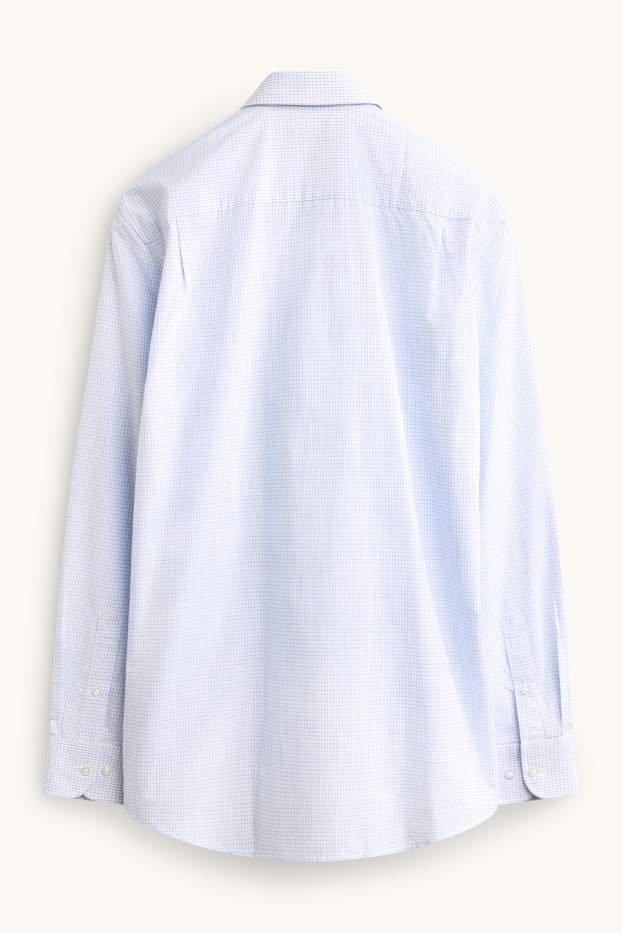 Hommes - Ensemble - chemise de bureau et cravate - 2 pièces - blanc / bleu clair