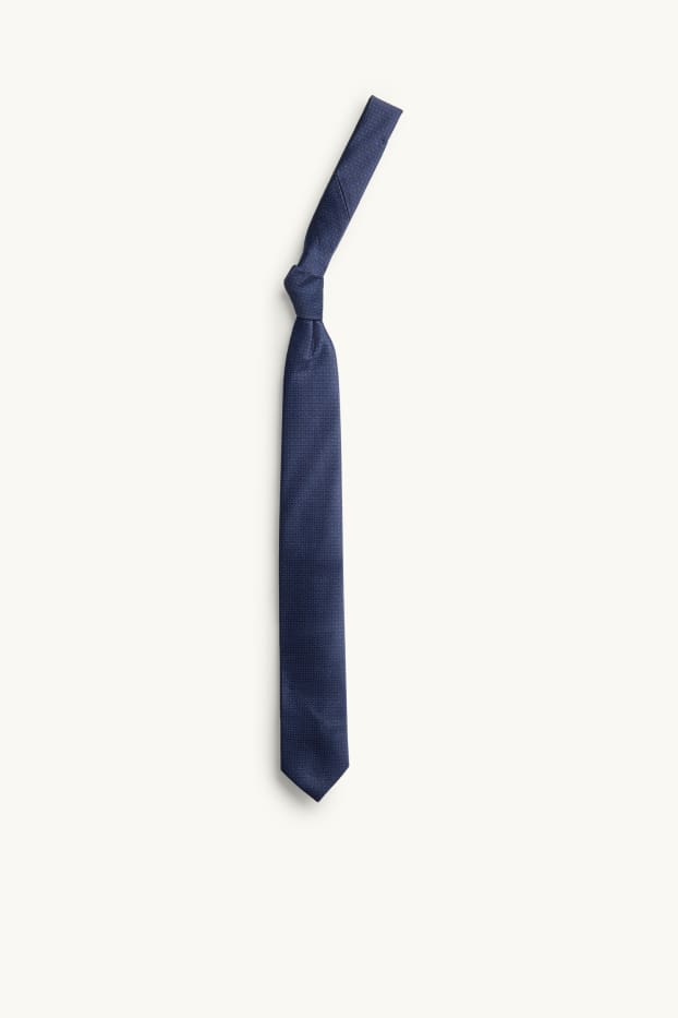 Hommes - Ensemble - chemise de bureau et cravate - 2 pièces - blanc / bleu clair