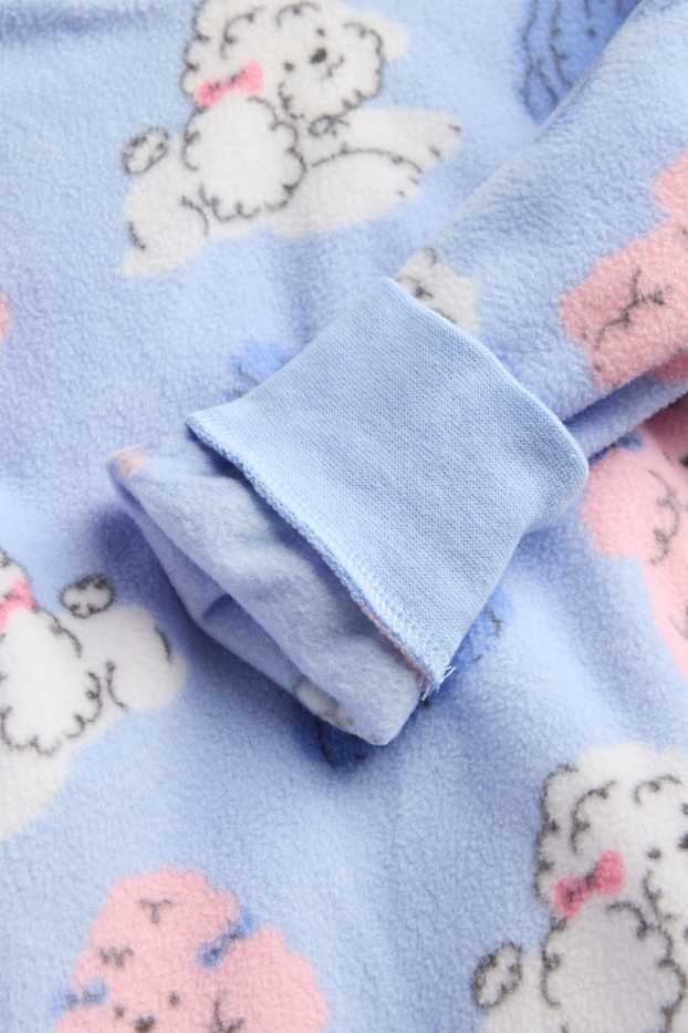 Bambine - Cane - pigiama invernale - 2 pezzi - rosa / azzurro