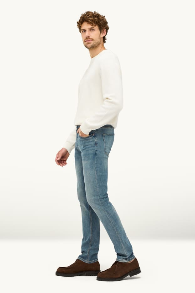 Bărbați - Slim jeans - LYCRA® - denim-albastru