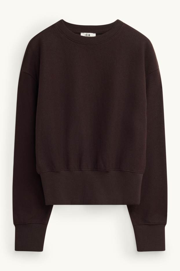 Damen - Pullover - gerippt - dunkelbraun