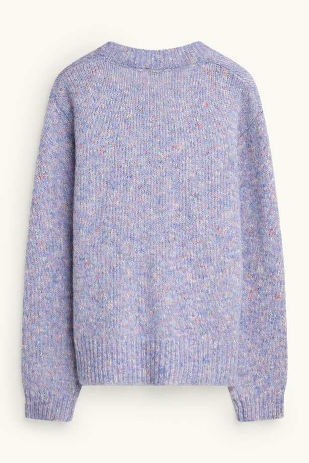 Women - V-neck jumper - lilac