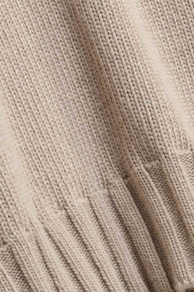 Dames - Trui met kasjmiergehalte - licht beige