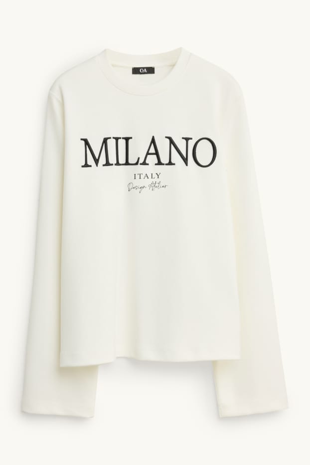 Damen - Sweatshirt - cremeweiss