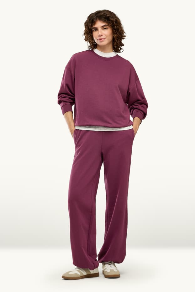 Donna - Pantaloni sportivi - porpora