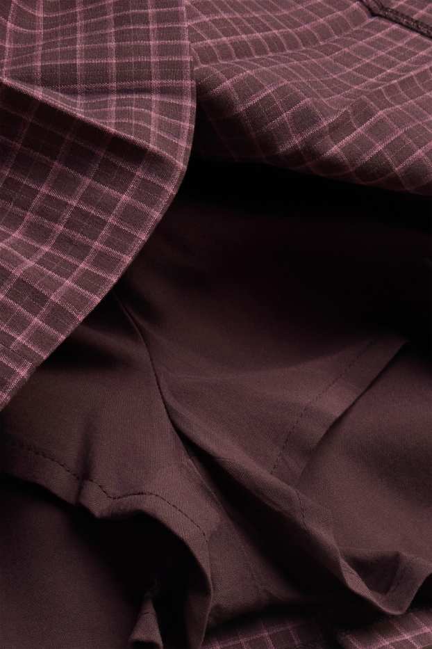 Donna - Gonna-pantaloncino - quadri - bordeaux
