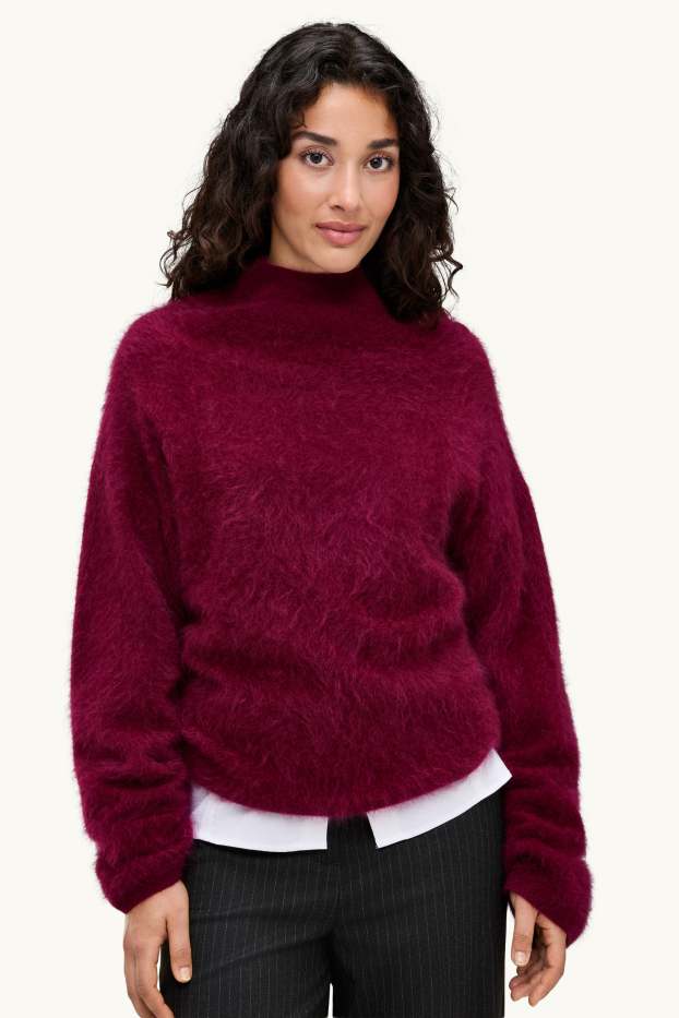 Damen - Kaschmir-Pullover - bordeaux