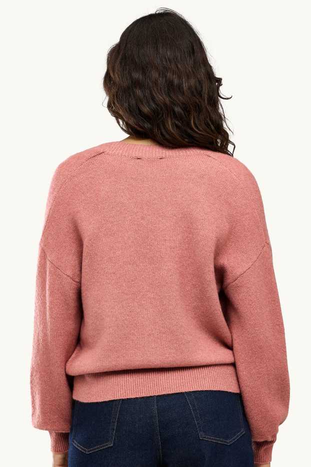 Damen - Pullover - lachsfarben