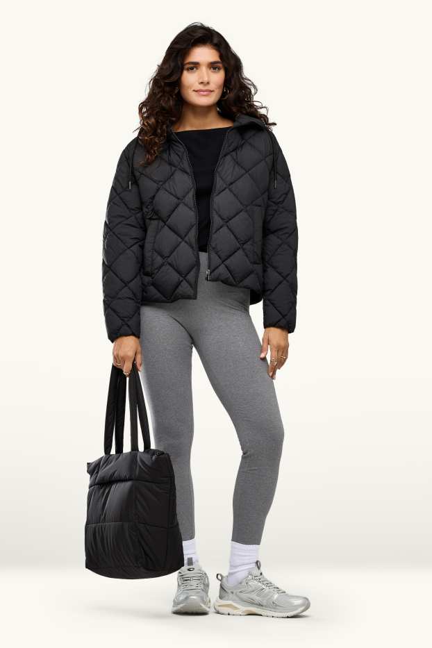 Damen - Leggings - grau-melange