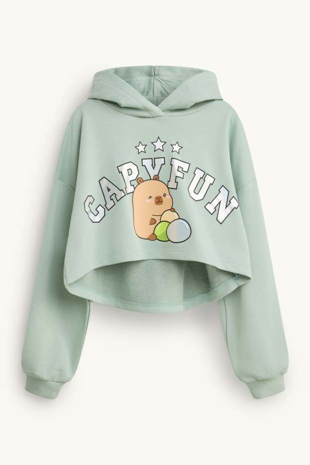 Kinder Mädchen - CapyFun - Set - Hoodie und Top - 2 teilig - hellgrün