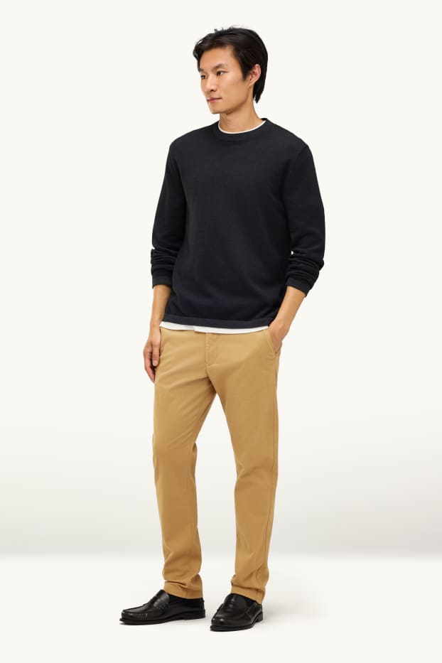 Uomo - Pantaloni chino - slim fit - beige