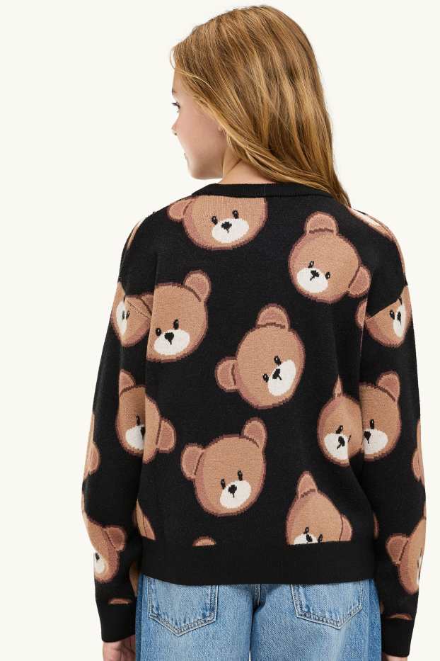 Bambine - Orsacchiotto - maglione - nero / beige