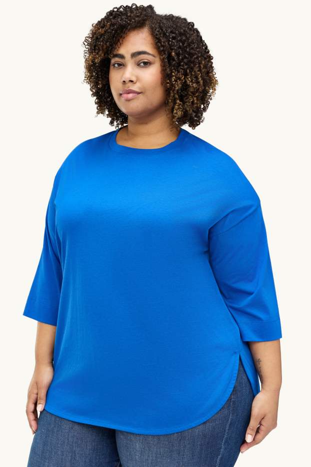 Damen - T-Shirt - Relaxed Fit - blau