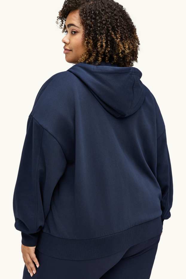 Damen - Sweatjacke mit Kapuze - dunkelblau