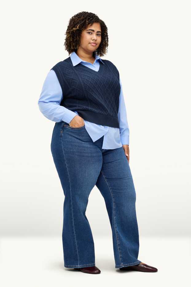 Donna - Jeans a gamba larga - vita media - jog denim - LYCRA® - jeans blu