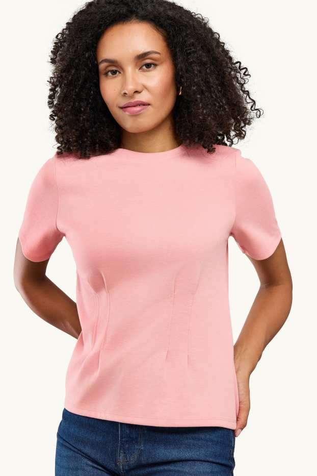 Dona - Samarreta de màniga curta - regular fit - rosa