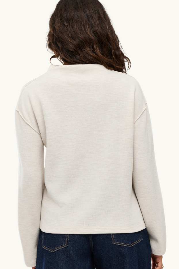Damen - Sweatshirt - cremeweiss