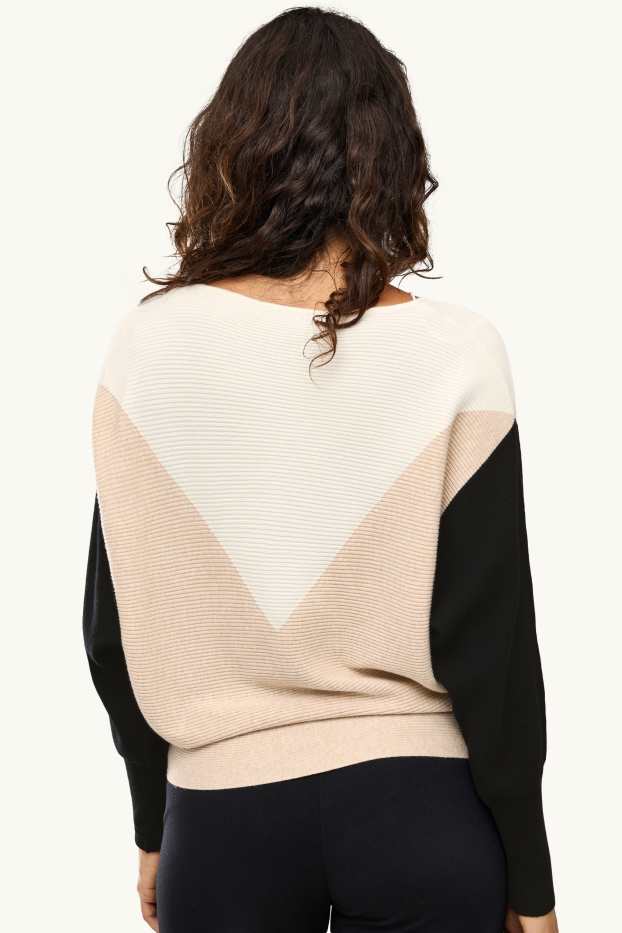 Femmes - Pull - côtelé - beige