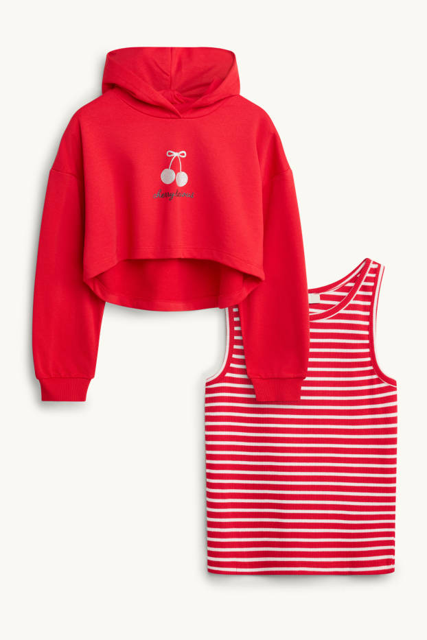 Bambine - Set di maglie - rosso / bianco