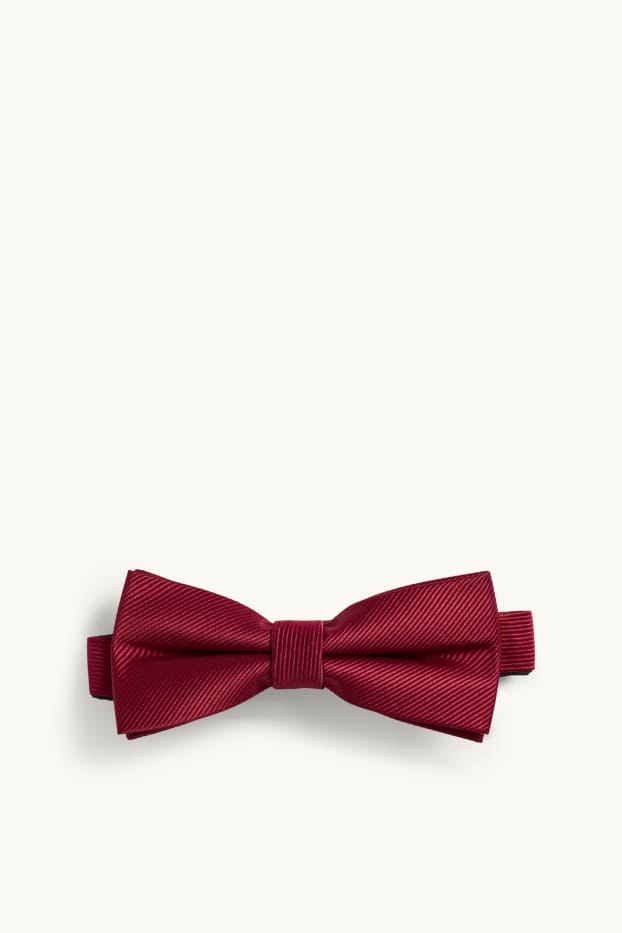 Uomo - Farfallino - a coste - rosso scuro