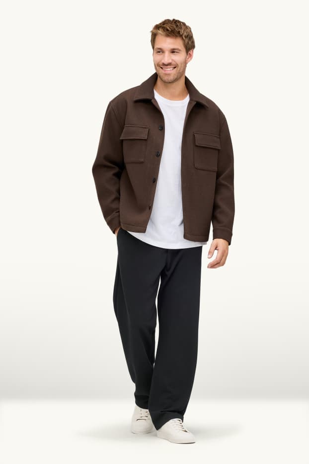 Uomo - Pantaloni chino - relaxed fit - nero