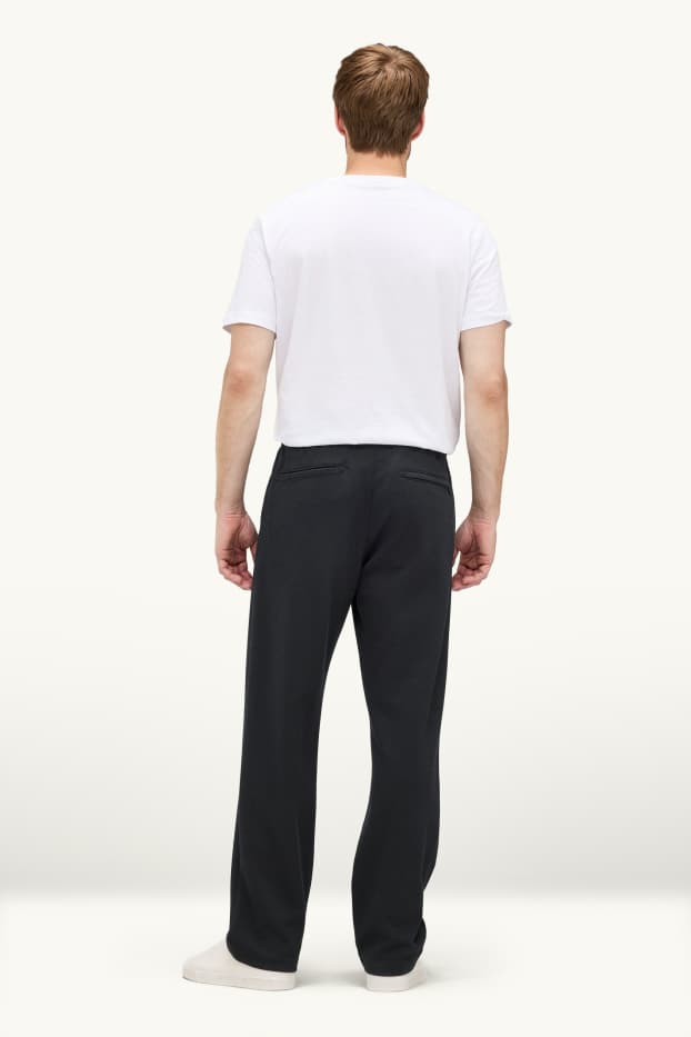 Uomo - Pantaloni chino - relaxed fit - nero