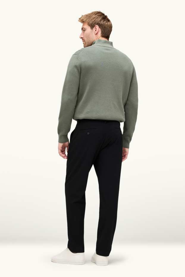 Bărbați - Chino - tapered fit - negru