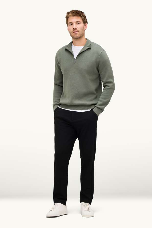Bărbați - Chino - tapered fit - negru