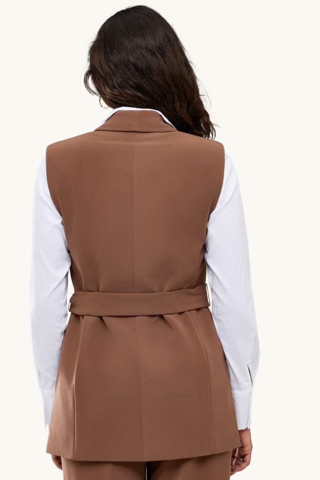Donna - Gilet business - regular fit - marrone