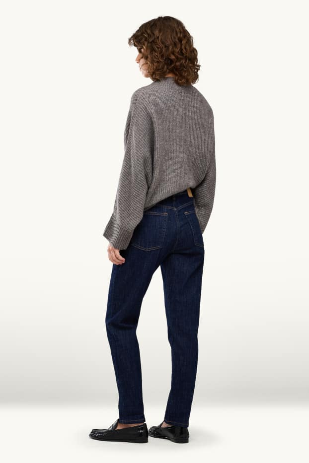 Damen - Boyfriend Jeans - Mid Waist - dunkeljeansblau