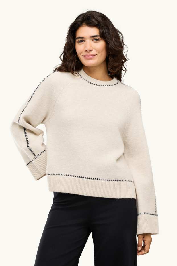 Femmes - Pull - blanc crème