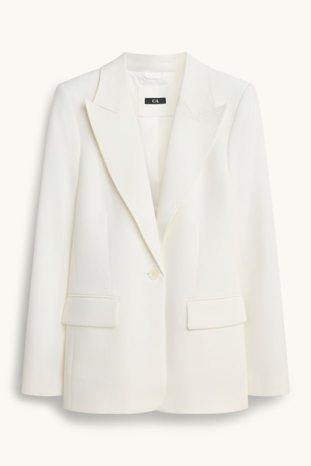 Femmes - Blazer de bureau - cintré - blanc pur
