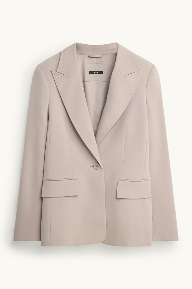 Damen - Business-Blazer - tailliert - sandfarben