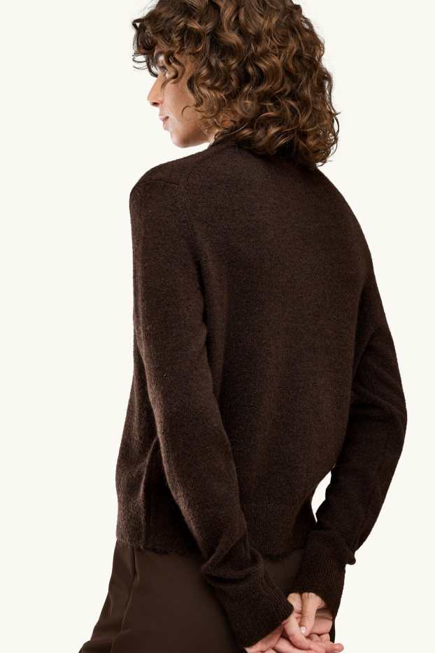 Women - Cardigan - dark brown