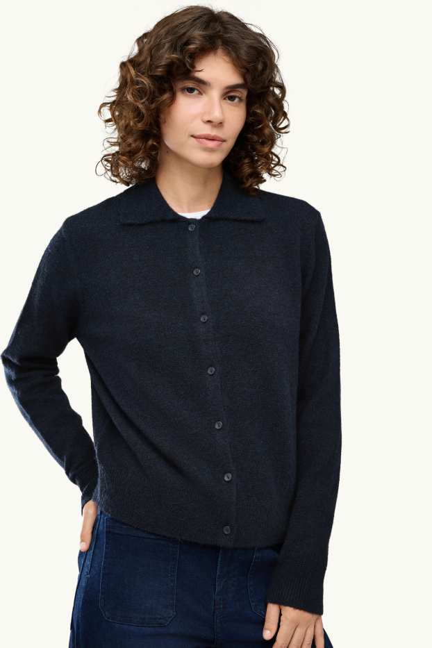 Damen - Strickjacke - dunkelblau