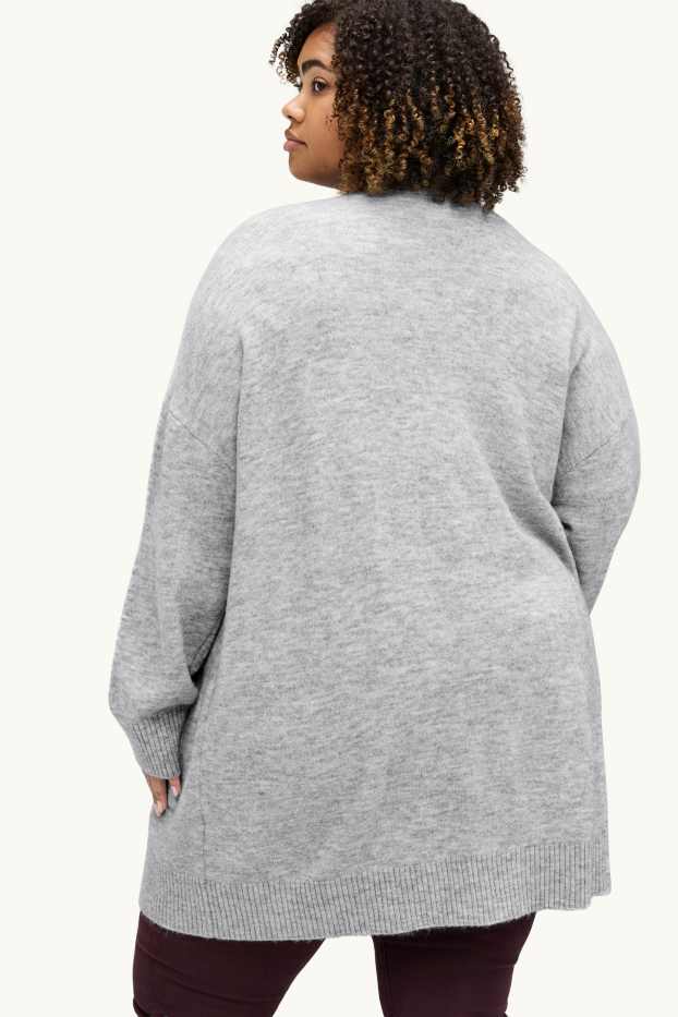 Donna - Cardigan lungo - grigio
