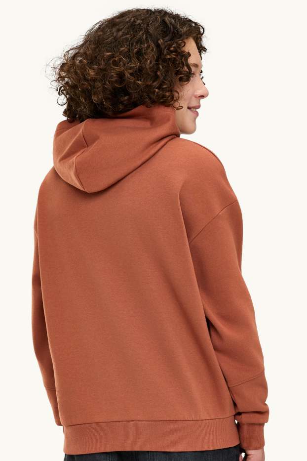 Kinderen: jongens - Luipaard - hoodie - roestbruin