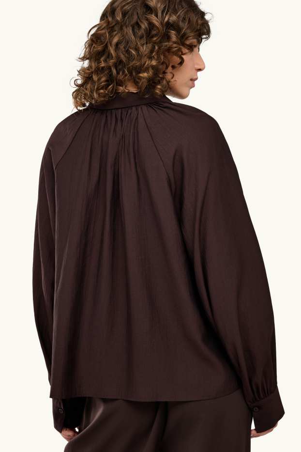 Femmes - Blouse-chemise - marron foncé
