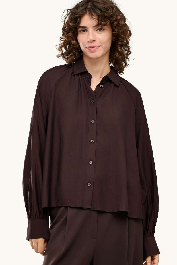 Femmes - Blouse-chemise - marron foncé