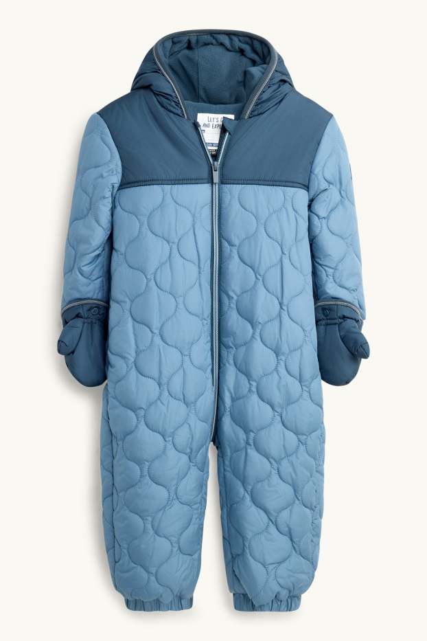 Baby: jongens - Baby snowsuit - blauw / donkerblauw