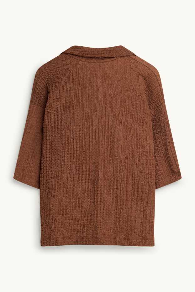 Femmes - Polo - regular fit - marron